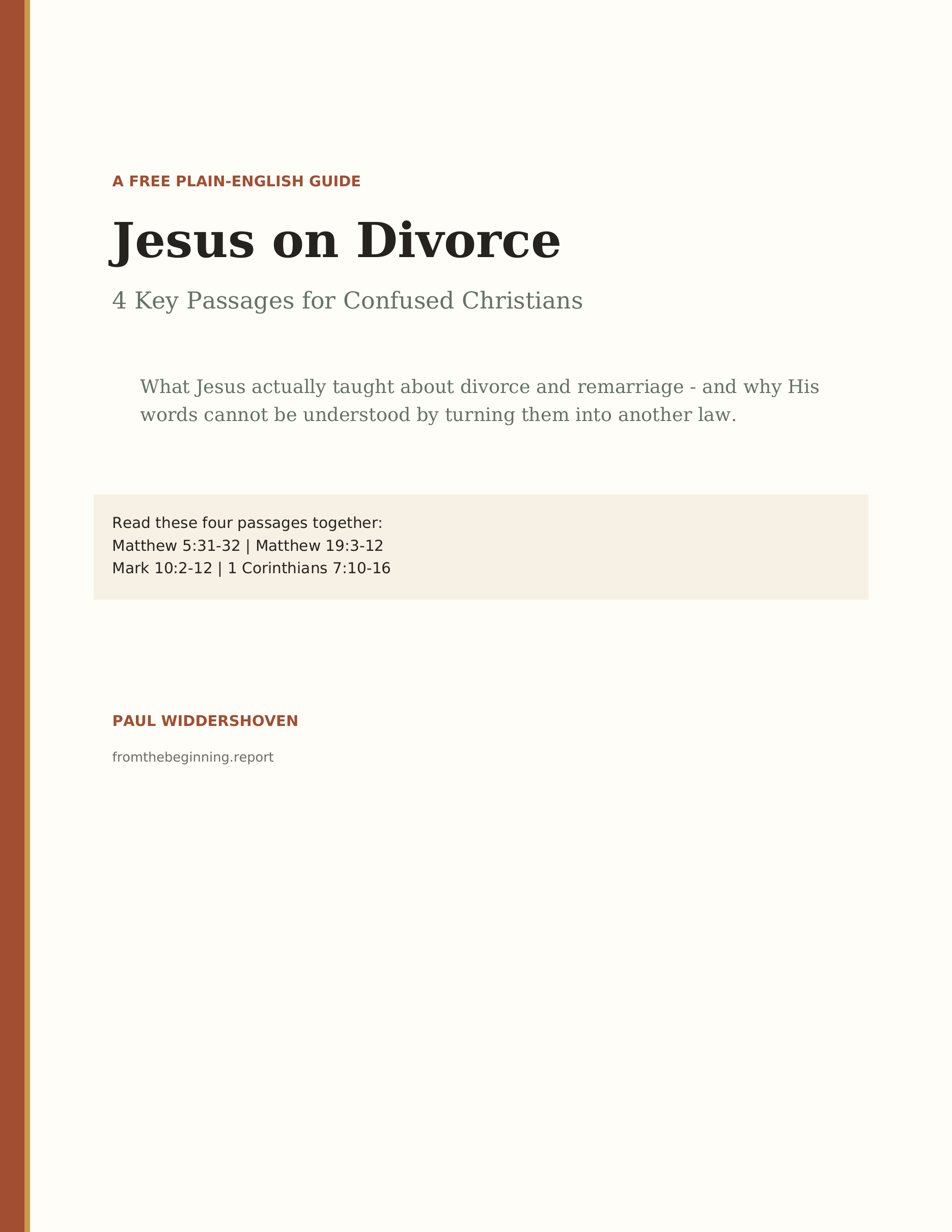 Jesus on Divorce: 4 Key Passages for Confused Christians free guide cover
